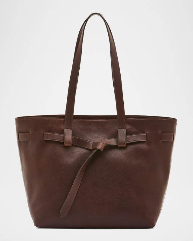 Elisa East-West Leather Tote Bag